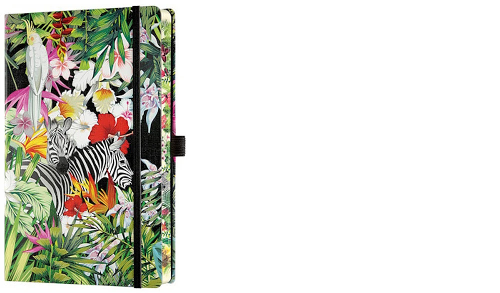 Carnet de notes (A5) Castelli, série Eden Zèbre (Ligné, couverture rigide)