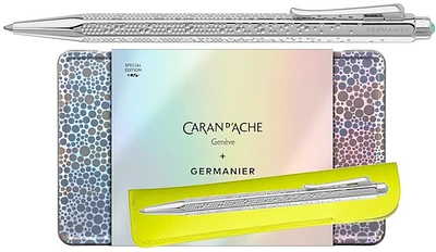Caran d'Ache Ballpoint pen & pouch set, Ecridor Germanier Les Fulgureuses SE series Platinum