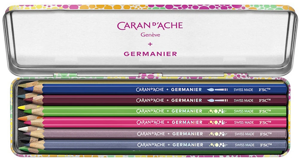 Ensemble de crayons de couleur Caran d'Ache, série Germanier Les Fulgureuses SE (Boîte de 13)