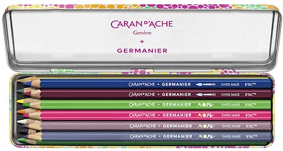 Ensemble de crayons de couleur Caran d'Ache, série Germanier Les Fulgureuses SE (Boîte de 13)  