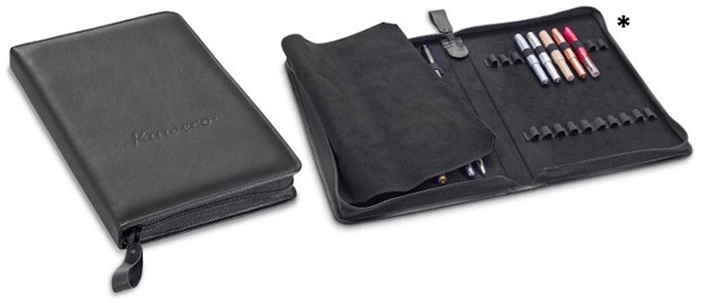 Kaweco Pen pouch, Leather series Black (for 40 pens)