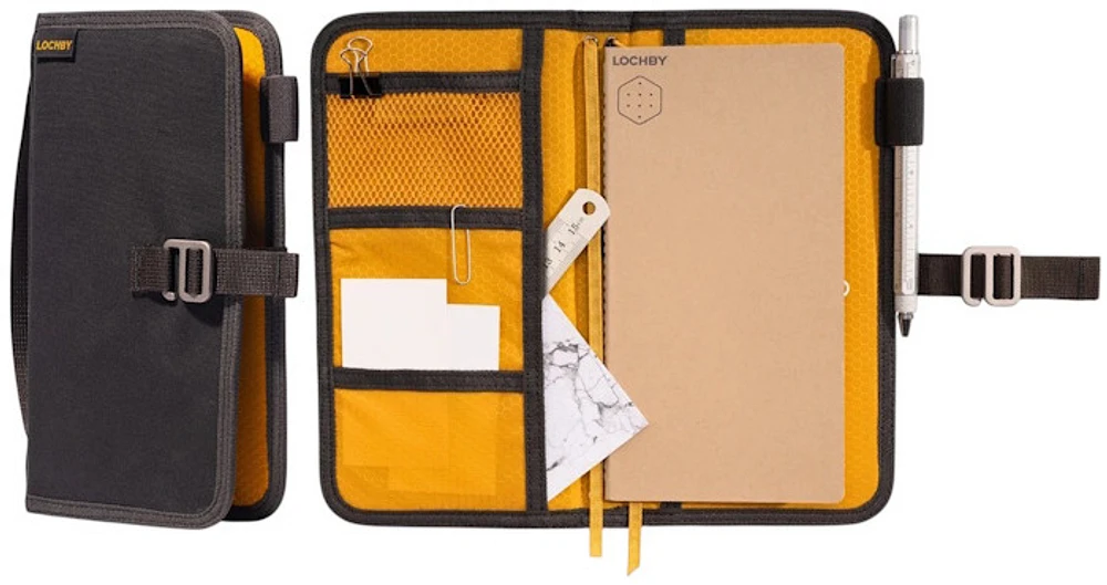 Carnet de notes Lochby, série Voyager Journal Charcoal - Doré (Bumblebee)