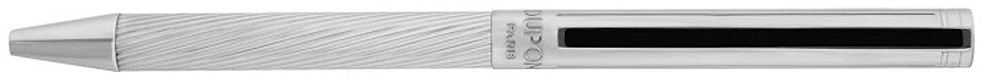 Dupont, S.T. Ballpoint pen, Classique series Diagonal guilloche palladium/Black