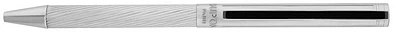 Dupont, S.T. Ballpoint pen, Classique series Diagonal guilloche palladium/Black