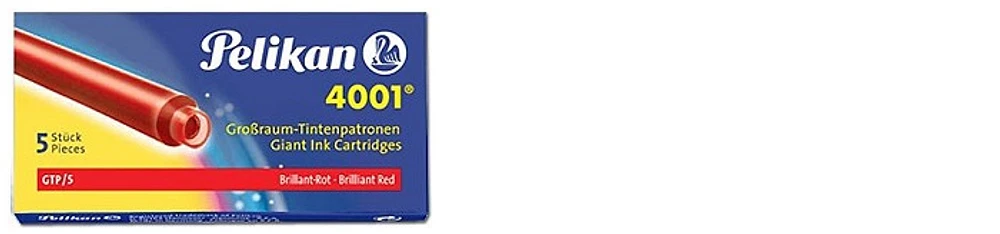 Pelikan Ink cartridge, Refill & ink series Red ink (Long)