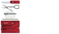 Carte multifonction Victorinox, série SwissCards Rouge translucide