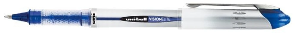 Stylo à bille roulante Uni-Ball, série Vision Elite Encre bleu