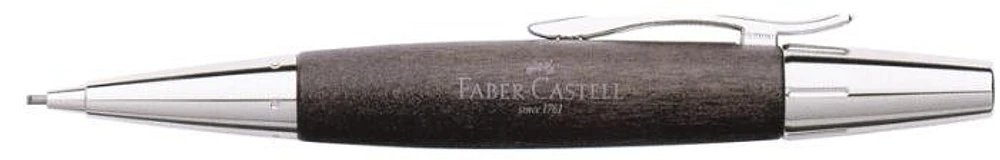 Porte mine Faber-Castell, série E-motion Wood/Chrome Noir