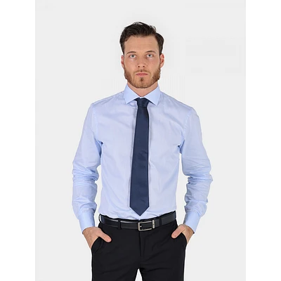 Camisa clássica regular fit micro estrutura