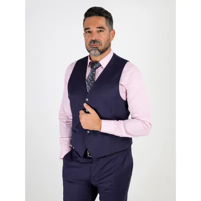 Colete clássico liso slim fit