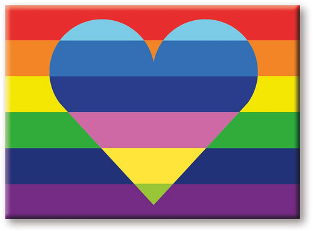 Pride Heart 2.5 x 3.5 Flat Magnet