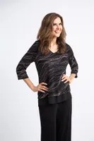 Long Sleeve Shimmer Top