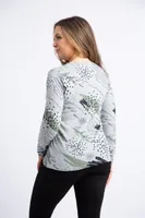 Long Sleeve Dot Print Top