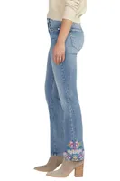 Ruby Straight-Leg Embroidered Jeans