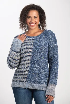 Chunky Knit Sweater w/ Lurex