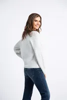 Chevron Pointelle Lurex Sweater