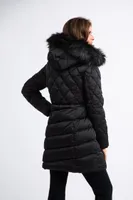 Fur Hood Insulated Winter Coat