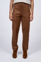 Pull-On Faux Suede Pants