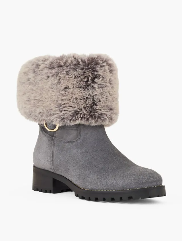 Tish Foldover Suede Ankle Boot