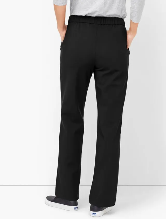 Talbots Luxe Comfort Straight Leg Travel Pants with Zipper