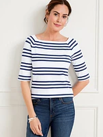 Effortless Jersey Raglan Tee - Cheerful Stripe