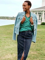 Denim Midi Skirt