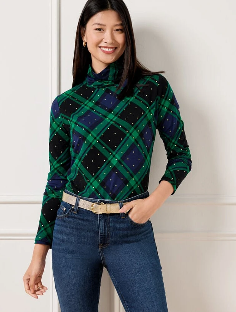 Classic Turtleneck – Black Watch Plaid