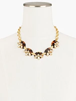 Crystal Tortoiseshell Link Necklace 