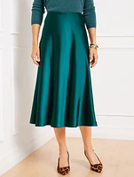 Satin Midi Skirt