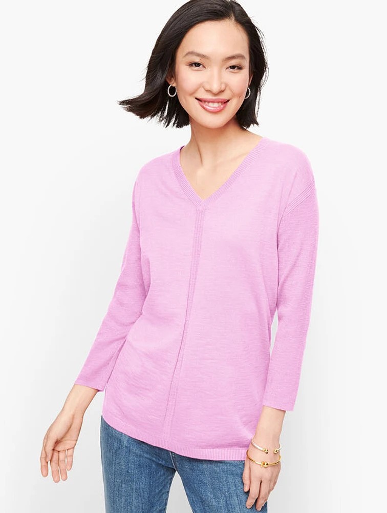 Cotton V-Neck Sweater