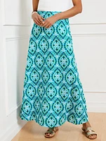 Jersey Maxi Skirt - Damask