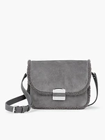 Shearling Suede Crossbody Bag