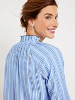 Smocked Top - Dot Stripe