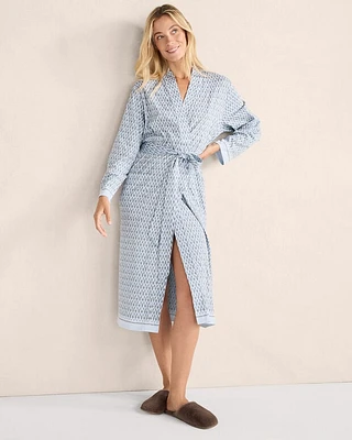 Organic Cotton Jersey Ikat Robe