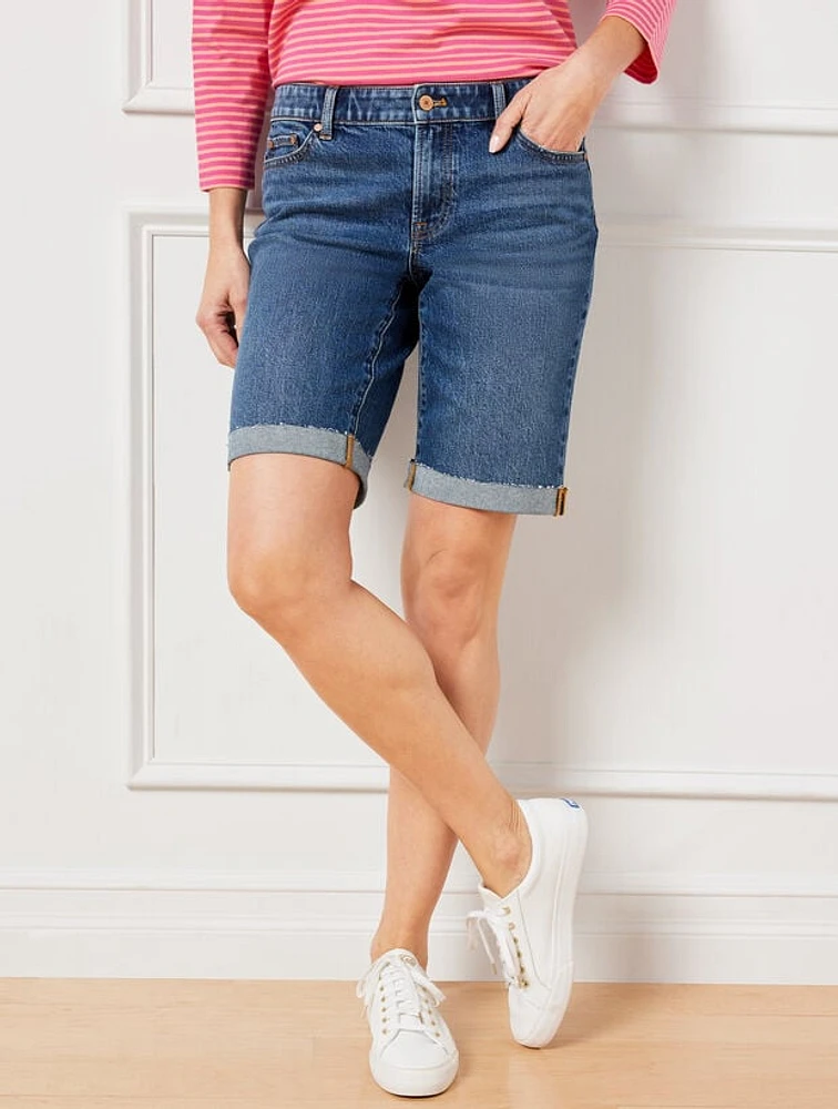 Girlfriend Denim Shorts