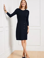 Button Detail Sweater Dress