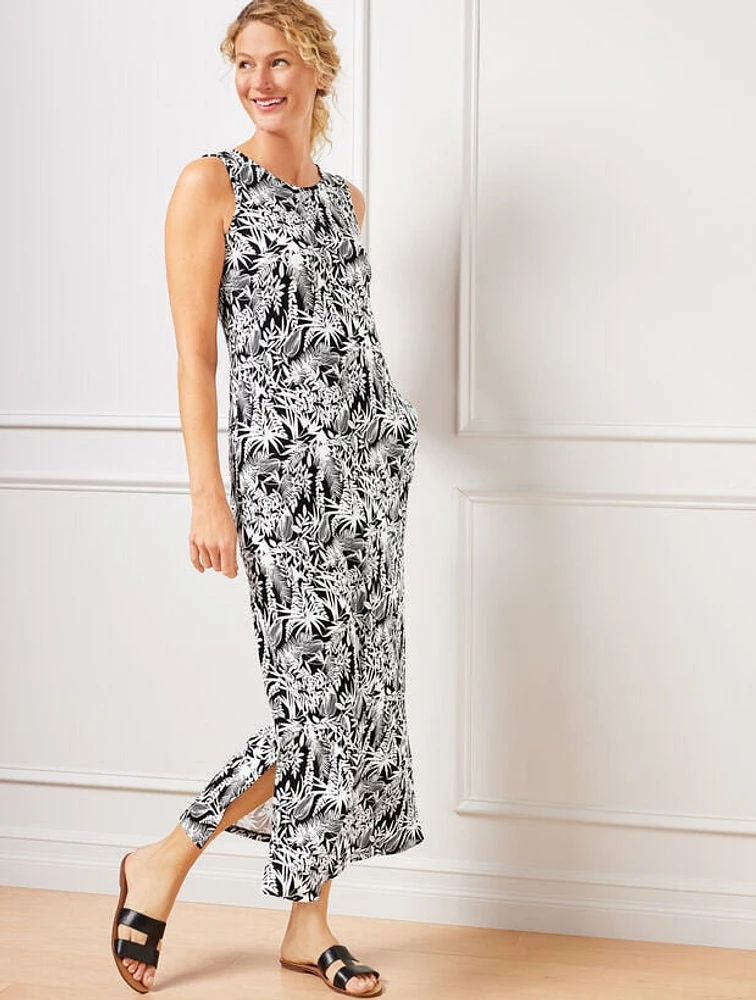 Sleeveless Maxi Dress - Silhouette Ferns