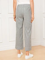 Wide Crop Pants - Strolling Stripe