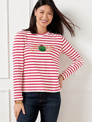 Crewneck Tee - Joy Stripe