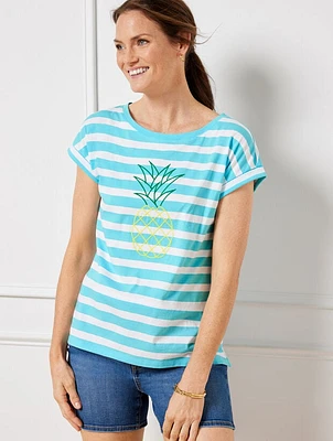 Roll Sleeve Pineapple Tee