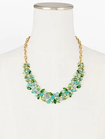 Sparkling Petal Statement Necklace