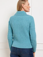 Pointelle Knit Sweater Jacket