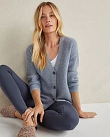 Cashmere Shaker Stitch Plaited Cardigan