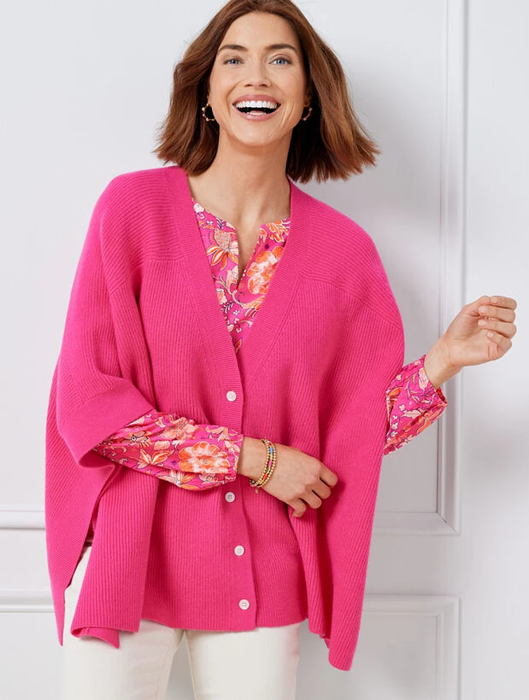 Button Front Poncho