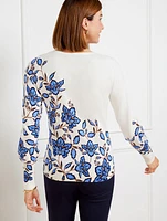 Bateau Neck Pullover - Blooming Daffodils