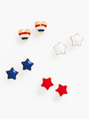 Americana Stud Earring Set