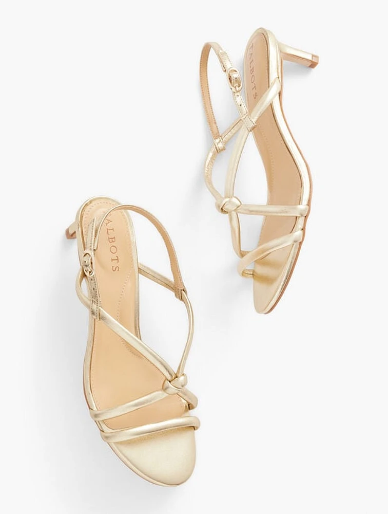 Elena Knot Leather Sandals