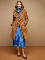 Suede Trench Coat