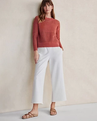 Organic Cotton Texture Block Sweater