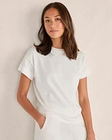 Organic Cotton Short Sleeve Sweater Tee